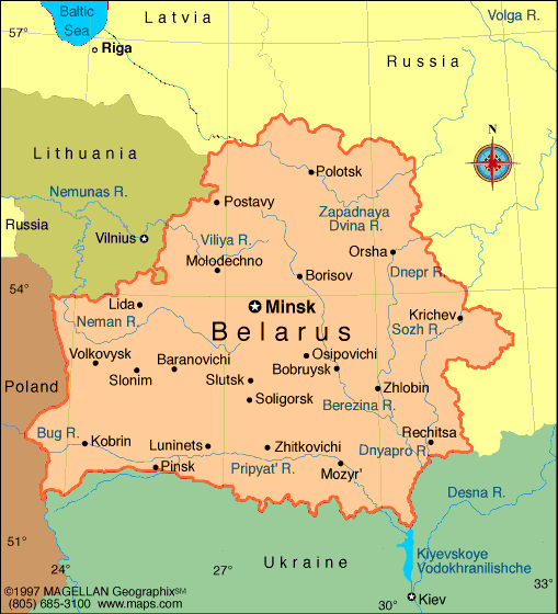 carte Bielorussie